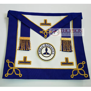 Masonic Regalia Craft Provincial Full Dress Collar Embroidered <b>Leather</b> <b>Apron</b> with Fabric Embroidery Patch Custom Masonic Regalia - Product Image 5