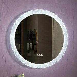 Specchio da parete a LED illuminato decorativo di lusso con specchio moderno illuminato per la casa