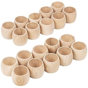 Anneau de serviette en bois naturel fait à la main pour hommes, 1 pièce, Set avec 6 anneaux en pierres, porte-serviettes en bois à bas prix - Product Image 4