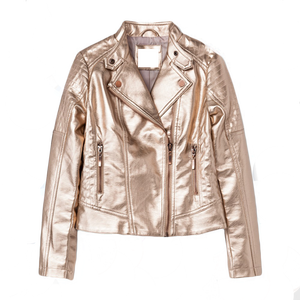 Vestes brillants pour femmes, en cuir de style personnalisé, à la mode avec doublure chaude, jupes en cuir - Product Image 4