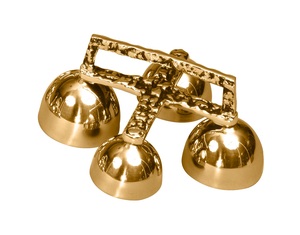 Campana de mano de latón con Cruz para iglesia, suministros de Iglesia, Brassworld, suministros funerarios de la India - Product Image 4