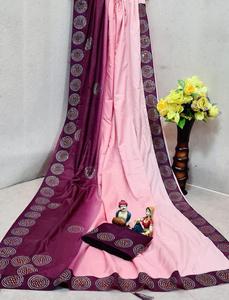 Nuevo aspecto tradicional Ropa DE BODA Dola Seda Hot Fix Diamond Work Saree con pieza de blusa Ropa de mujer India Sari Venta al por mayor Surat Étnico - Product Image 3