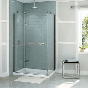 8mm thk clair En12150 verre trempé cadre en <span class=keywords><strong>aluminium</strong></span> salle <span class=keywords><strong>de</strong></span> <span class=keywords><strong>bain</strong></span> douche porte <span class=keywords><strong>bain</strong></span> écran panneau mural prix pour mètre carré - Product Image 2