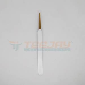 แหนบสแตนเลสเคลือบผงสีขาวด้าน TEEJAY ELT-570 ปลายเคลือบทองพลาสม่า พร้อมโลโก้ สำหรับใช้ต่อขนตาและตกแต่งคิ้ว ทนทาน แม่นยำ - Product Image 4
