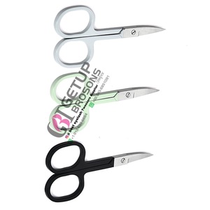 Tijeras Pequeñas de Acero Inoxidable 4Cr13 para Cejas, con Punta de Cuchilla Recta y Mango de Goma, para Uso Capilar - Product Image 5