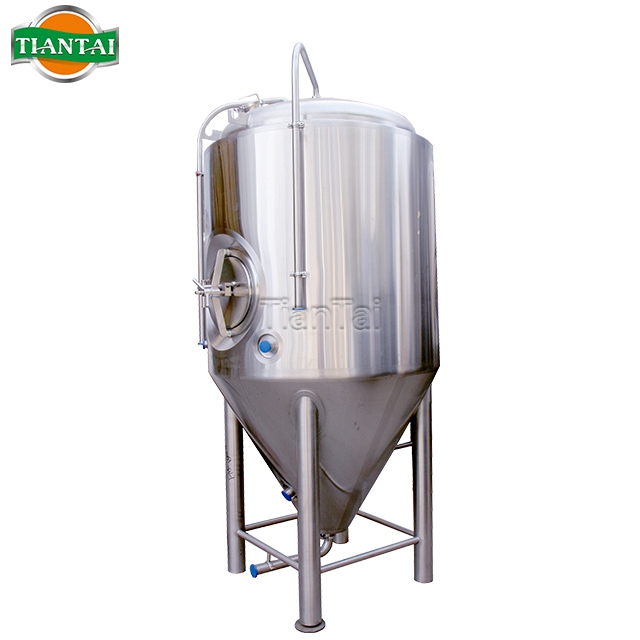 Коническая пивоварня ручной работы с двойными стенками из нержавеющей стали с покрытием гликоля, 4000 л, 40 л