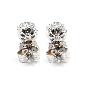 Boucles d'oreilles clous en or blanc 18 carats avec diamants véritables, 18 pièces, 0,53 carat, petites ovales baguette, bijoux de mariage précieux, tendance, directement de l'usine chinoise - Product Image 3