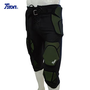 TSPORT-Pantalon intégré évacuant l'humidité pour football américain-Polyester noir/Nylon/Spandex - Product Image 5
