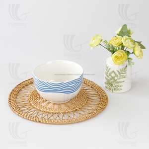 New Classic Style Natural Rattan <b>Placemat</b> Charger Handwoven in Vietnam - Product Image 4
