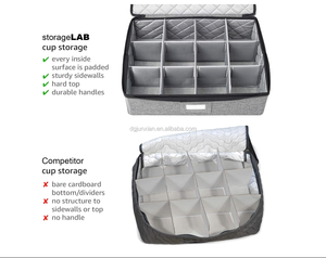 Conjunto de tecido, caixa organizadora para armazenamento diária de vinho, prato e roupas, caixa de armazenamento dobrável - Product Image 3
