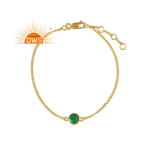 925 Sterling <b>Silver</b> Natural Green Aventurine Gemstone <b>Bracelet</b> For Women Jewelry For Women Gift For Her - Product Image 1