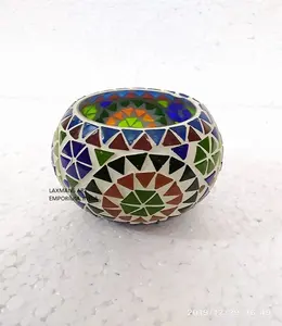 Votive bougeoirs mosaïque