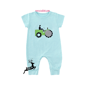 infant & toddler rompers OEM service short sleeves infant baby romper sleep suit organic bamboo cotton long jersey romper - Product Image 1