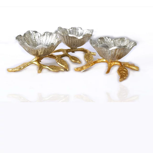 Juego de 3 tazones con estilo para el hogar, vajilla moderna de Color dorado para restaurante, Hotel, cocina, fruta seca, servicio de dulces, Decoración de mesa - Product Image 3