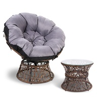 Indonesien Natural Home Living Möbel und Dekoration Eleganter Rattan Wicker Papasan Stuhl und Tisch