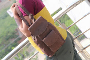 Real Handmade Suede Leather Stylish Backpack <b>Rucksack</b> Bag Unisex - Product Image 3
