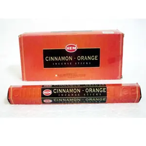 Varas de incenso laranja de cinnamão da índia, fragrância agradável da demanda