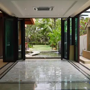 Aluminum glas Bi Folding Doors Patio Accordion Doors Design Manufacture Malaysia Luxury Door