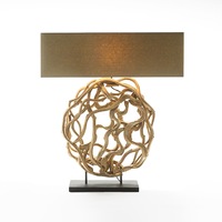 Lampe de table halogène moderne en bois flotté massif, extensible et réglable, mobilier de villa unique et élégant pour salon domestique