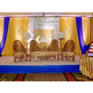 Conjunto de sofás tallados para boda, decoración de escenario para boda, sala de recepción, salón, novia, novio - Product Image 1