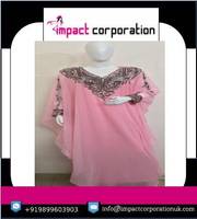 Kaftan Abaya de luxe en Georgette, design mode, col en V, sans manches, taille naturelle, orné de perles et de sequins, style Dubaï, pour la plage