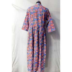 Vestido Largo Étnico Informal Moderno de Diseño Artesanal con Estampado Floral Bohemio para Fiesta, Primavera, Estilo Jaipuri, para Mujer - Product Image 2