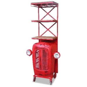 Mueble de Hierro Industrial, Estilo Antiguo, Hecho a Mano, Barra Grande para Bar, Diseño de Tractor Pintado a Mano, Mueble para Sala de Estar, Comedor, Hotel - Product Image 1