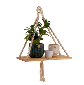 De madera de Macrame, estante - Product Image 2