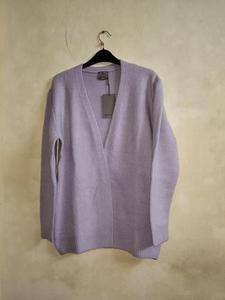 Maglione Pullover a maniche lunghe da donna con collo a V Casual aperto da donna con scollo a V 100% <span class=keywords><strong>cotone</strong></span> in eccedenza - Product Image 2