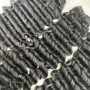 Máquina de doble trama de onda profunda, cabello natural con cutícula de color 1B, 8-34 pulgadas, sin procesar, envío rápido - Product Image 2