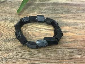 Đẹp tự nhiên màu đen Tourmaline Vòng đeo tay co giãn căng vòng đeo tay 7 "Dài Phụ nữ trang sức handmade Quà Tặng bán buôn - Product Image 4