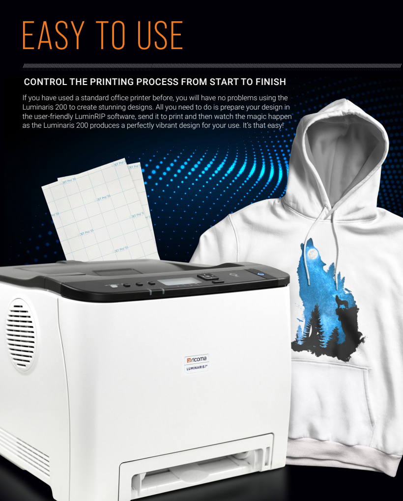 Luminaris 200 White Toner Transfer Printer A4 White Toner