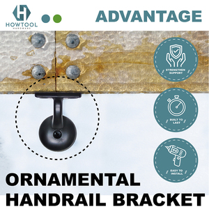 Cầu Thang Hỗ Trợ Phần Cứng Cầu Thang Kẽm Tay Vịn Trang Trí Giá Đỡ L005 HOWTOOL - Product Image 3