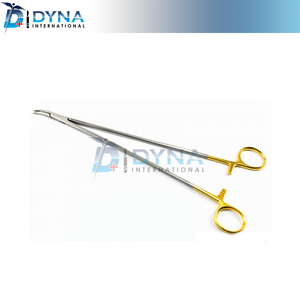 Pinzas quirúrgicas Clark Artery Forceps curvadas de 23 cm, color dorado TC, para sutura - Product Image 4