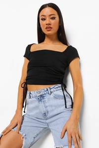 เสื้อยืดครอปออกกำลังกายสำหรับผู้หญิง พิมพ์ลายกราฟิก เสื้อครอปพิมพ์โลโก้ตามสั่ง เสื้อยืดลำลองสำหรับออกกำลังกาย - Product Image 3