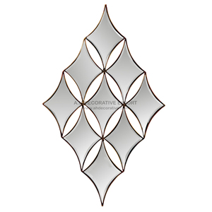 Miroir mural moderne hexagonal 3D fait à la main, meilleure vente, décoration suspendue pour Noël, salon et bureau - Product Image 6