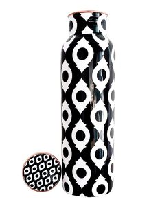 <b>Metal</b> Drinkware COPPER <b>WATER</b> <b>BOTTLE</b> FLORAL DESIGN MULTI COLOR <b>1</b> <b>LITRE</b> <b>BOTTLE</b> - Product Image 2