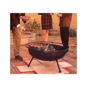 Foyer en fer avec poignée et support, qualité supérieure, forme personnalisée, décoration de jardin d'extérieur, foyer à bois écologique - Product Image 6