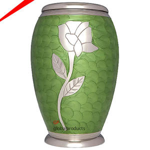 Urnes en céramique les plus belles avec un motif floral imprimé, urnes pour les cendres humaines, urnes de crémation pour adultes - Product Image 6