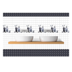 Modern 3D Ceramic Exterior <b>Wall</b> Tiles for House Front Kitchen Living Room <b>Bathroom</b> Interior Classic Firebrick Design - Product Image 1