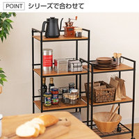 Chariot de rangement de cuisine à 4 niveaux en métal sur roulettes, étagères de rangement pour aliments