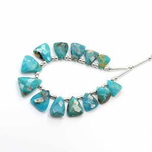 Turquoise naturelle de l'Arizona Sleeping Beauty à facettes perles en vrac en forme de trillion pour la fabrication de bijoux-perles de pierre - Product Image 6