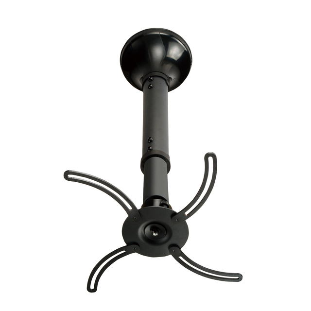 Heavy Duty Universal Projector Ceiling Mount Adjustable Ceiling Brackets Height Adjustable Load 20 kg Black 360 Rotation