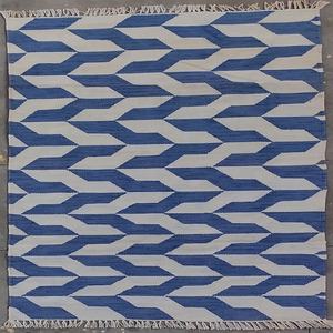 Tapis en fil de PET moderne, 1 pièce, tissage à la main, pour usage extérieur et intérieur, tapis rectangulaire, géométrique, couleur personnalisée - Product Image 6