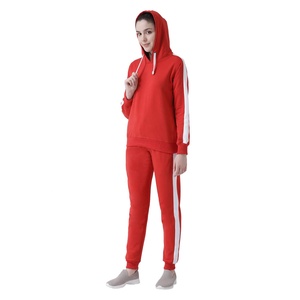Nueva llegada Unisex logotipo personalizado mujer algodón polar chándal Invierno 2 piezas correr chándal conjunto Oversize mujer ropa deportiva - Product Image 2