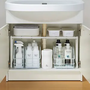 Modern Sink Rack High Quality Storage White Plastic Bathroom and Kitchen Organizer 2022