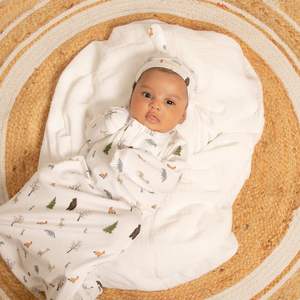 Kimono unisex para recién nacido, ropa de dormir con estampado - Product Image 3