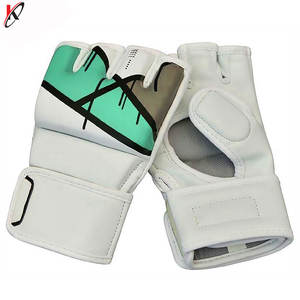 Gants de boxe MMA en cuir pour hommes, demi-doigt, Logo personnalisé, nouveau Design de qualité supérieure, - Product Image 5