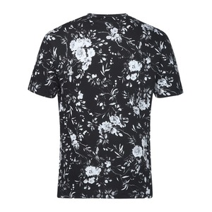 T-shirt en coton tricoté 100 % pour homme, imprimé floral intégral, sérigraphie, col rond, manches courtes, haute qualité, vente en gros, du Bangladesh - Product Image 6