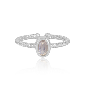 รูปไข่ตัดรุ้งมูนสโตนออกแบบใหม่925เงินสเตอร์ลิงผู้หญิงแหวนชัยปุระเครื่องประดับอัญมณีขายส่ง - Product Image 2